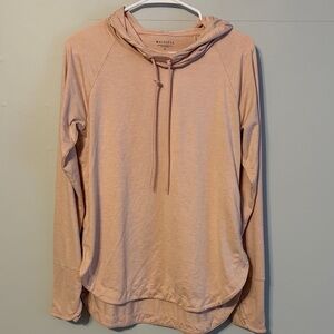 Athleta Blush/salmon Hooded Long Sleeve athletic top/sweatshirt. Med. EUC or NWT